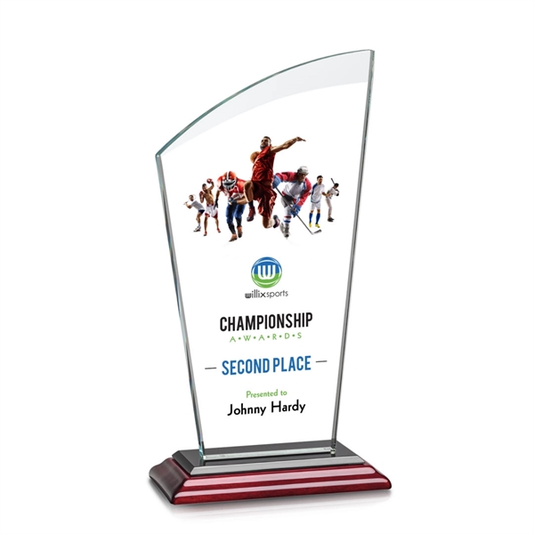 This fabulous starfire award features an arched beveled top and oval... from ASI 84592 St Regis Group / St Regis