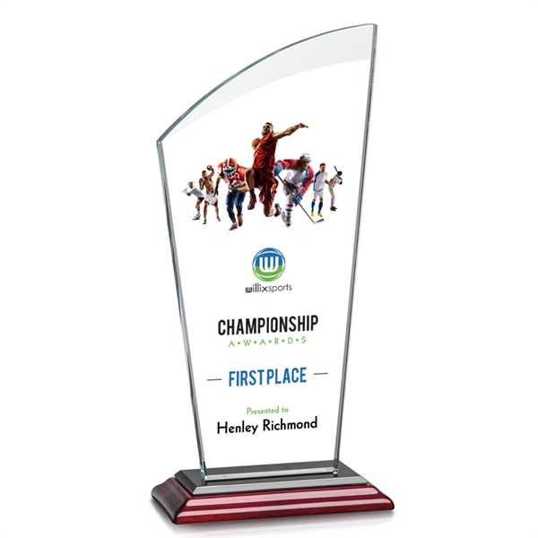 This fabulous starfire award features an arched beveled top and oval... from ASI 84592 St Regis Group / St Regis