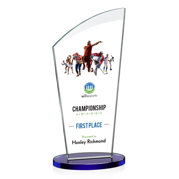 This fabulous starfire award features an arched beveled top and oval... from ASI 84592 St Regis Group / St Regis