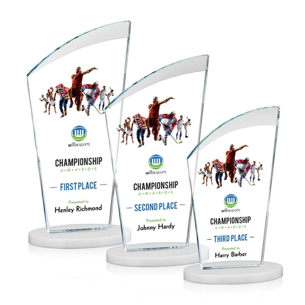 This fabulous starfire award features an arched beveled top and oval... from ASI 84592 St Regis Group / St Regis