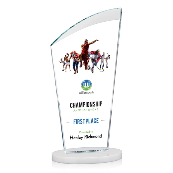 This fabulous starfire award features an arched beveled top and oval... from ASI 84592 St Regis Group / St Regis