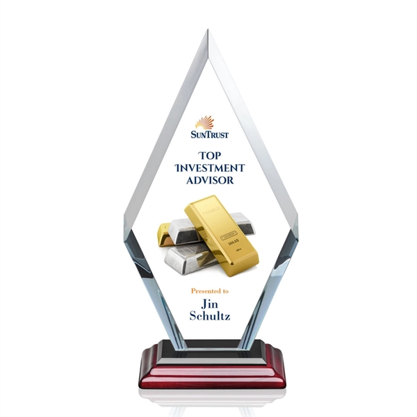 This simple yet elegant starfire diamond award features deep interchanging bevels... from ASI 84592 St Regis Group / St Regis