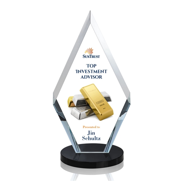 This simple yet elegant starfire diamond award features deep interchanging bevels... from ASI 84592 St Regis Group / St Regis