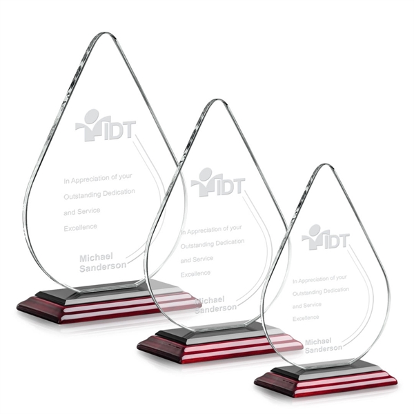 An elegant flat-edged pane of Starfire Crystal shaped like a droplet... from ASI 84592 St Regis Group / St Regis