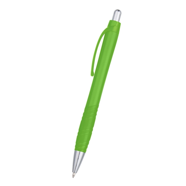 Pen with plunger action button and smooth rubber finish... from ASI 61125 Hit Promotional Products / Hit®
