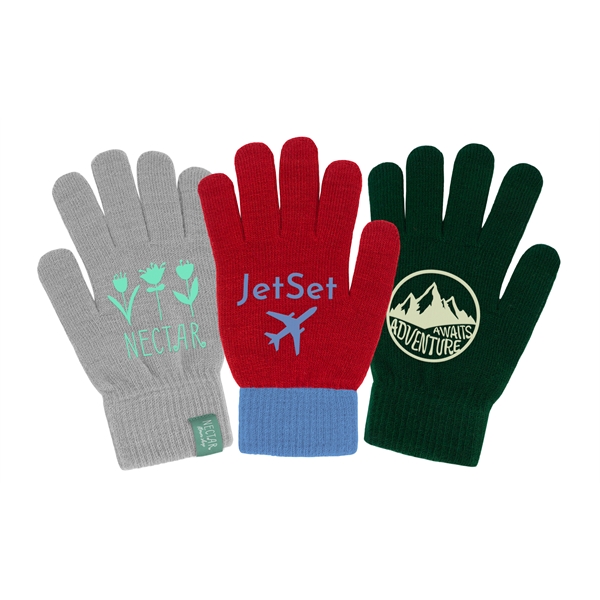 Our customizable glove collection includes three styles, Knit, Touchscreen, and Fingerless... from ASI 45657 Pop! Promos