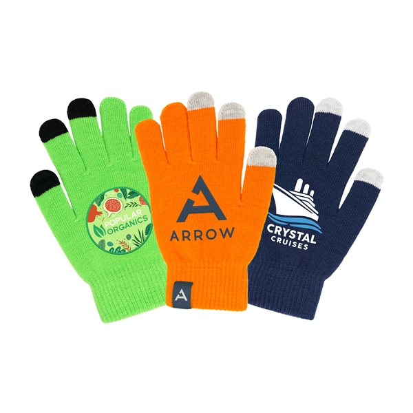 Our customizable glove collection includes three styles, Knit, Touchscreen, and Fingerless... from ASI 45657 Pop! Promos