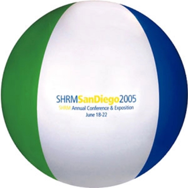16"Inflatable Tri-Colored Beach Balls. 3 Colors 2 Panels Each. 16" measured... from ASI 31977 Adline Industries Inc