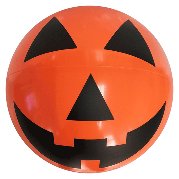 16" Inflatable Halloween Orange Beach Ball. Includes black Jack-o-Lantern Pumpkin Face.... from ASI 31977 Adline Industries Inc