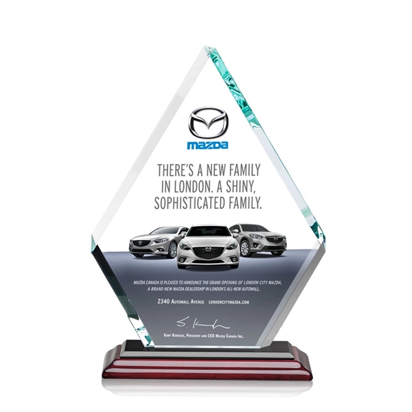 Our extraordinary double-sided beveled Starfire diamond award is combined with Albion™... from ASI 84592 St Regis Group / St Regis