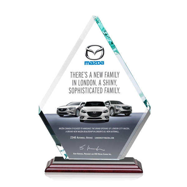 Our extraordinary double-sided beveled Starfire diamond award is combined with Albion™... from ASI 84592 St Regis Group / St Regis