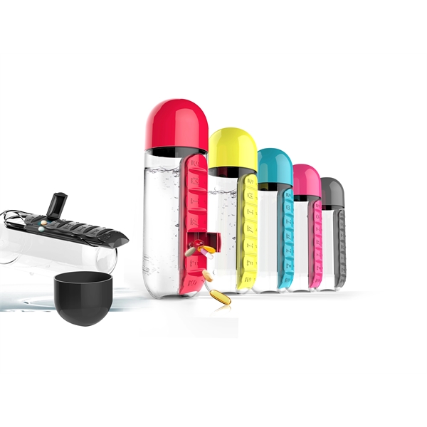 Pill Organizer Water Bottle with portable cup.... from ASI 31518 ADNART / Ad-N-Art