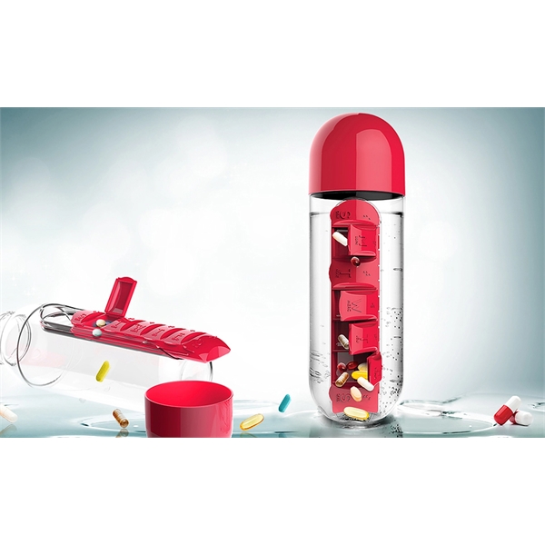 Pill Organizer Water Bottle with portable cup.... from ASI 31518 ADNART / Ad-N-Art