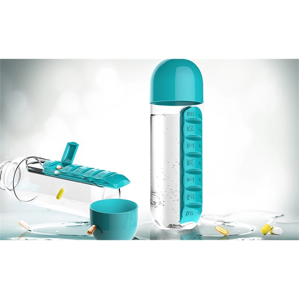 Pill Organizer Water Bottle with portable cup.... from ASI 31518 ADNART / Ad-N-Art