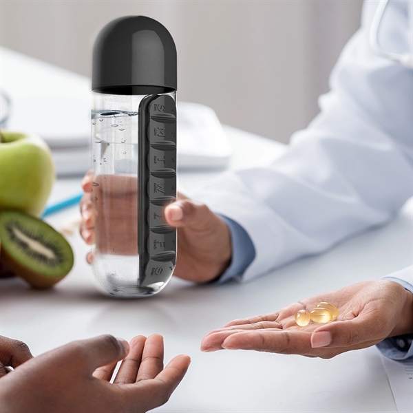Pill Organizer Water Bottle with portable cup.... from ASI 31518 ADNART / Ad-N-Art