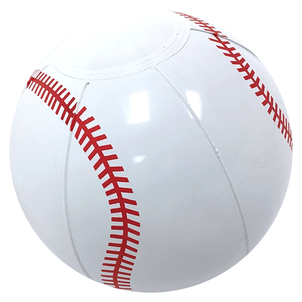 White Inflatable baseball with red markings, 6", 16", 36" all sizes... from ASI 31977 Adline Industries Inc