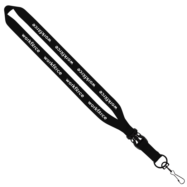 3/4" x 16" economy polyester lanyard with metal crimp and metal... from ASI 88060 Snugz/USA Inc / SnugZ USA®