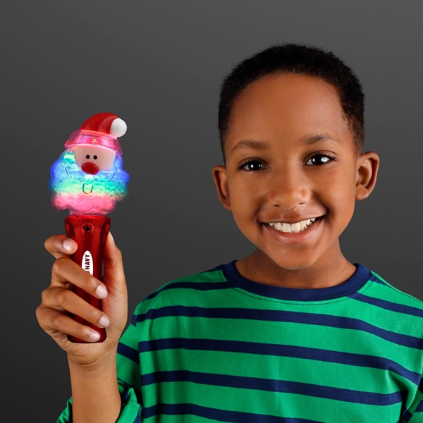 LED Santa Claus Spinning Light Wand; Blank & Imprinted Pricing... from ASI 34194 ALightPromos