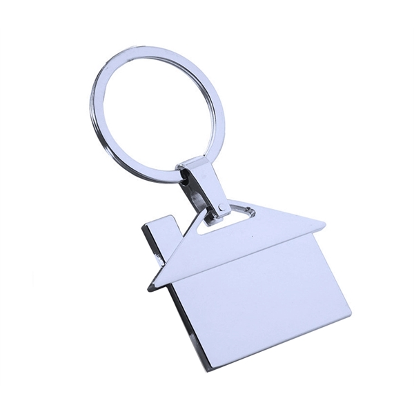 House-shaped metal keyring plus free laser engraving on 1 location plus... from ASI 37218 Athena Promo (tm)