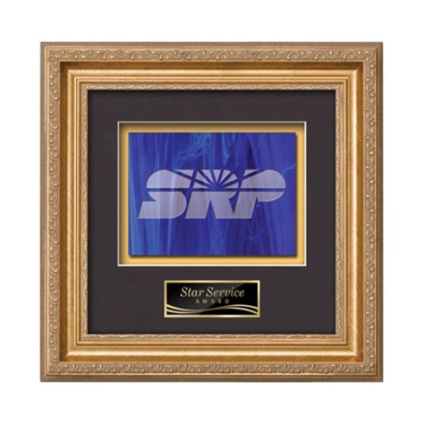 Stained Glass award framed in our exquisite Regal molding with your... from ASI 84592 St Regis Group / St Regis Crystal