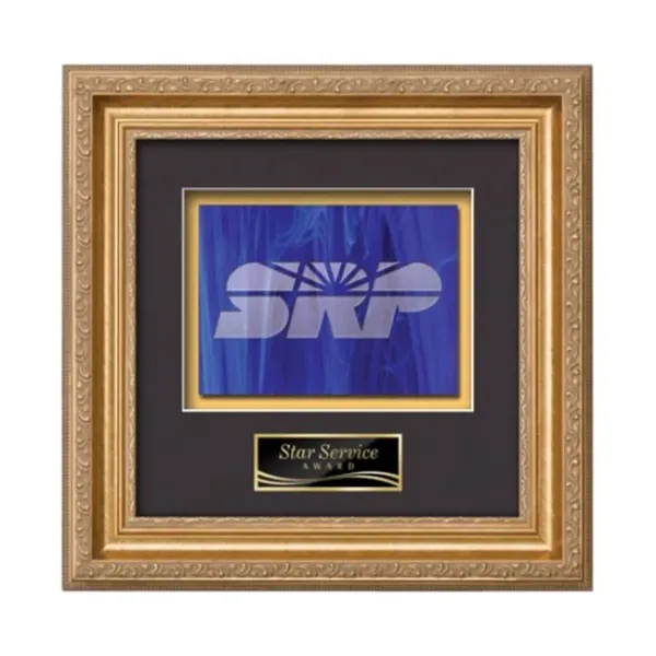Stained Glass award framed in our exquisite Regal molding with your... from ASI 84592 St Regis Group / St Regis Crystal