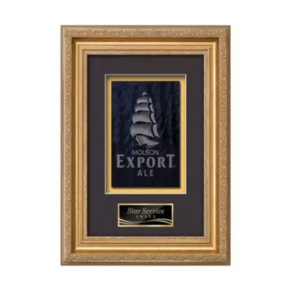 Stained Glass award framed in our exquisite Regal molding with your... from ASI 84592 St Regis Group / St Regis Crystal