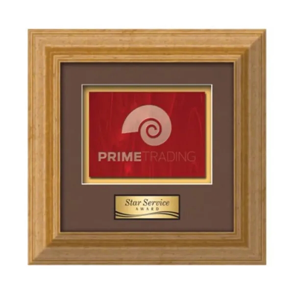 Stained Glass award framed in our exquisite Terrene molding with your... from ASI 84592 St Regis Group / St Regis Crystal