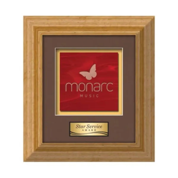 Stained Glass award framed in our exquisite Terrene molding with your... from ASI 84592 St Regis Group / St Regis Crystal