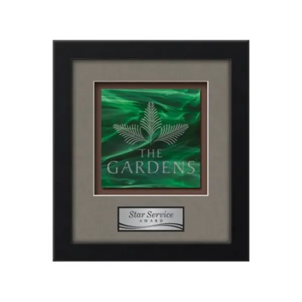 Stained Glass award framed in our exquisite Eldridge molding with your... from ASI 84592 St Regis Group / St Regis Crystal