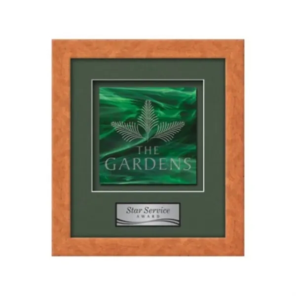 Stained Glass award framed in our exquisite Eldridge molding with your... from ASI 84592 St Regis Group / St Regis Crystal