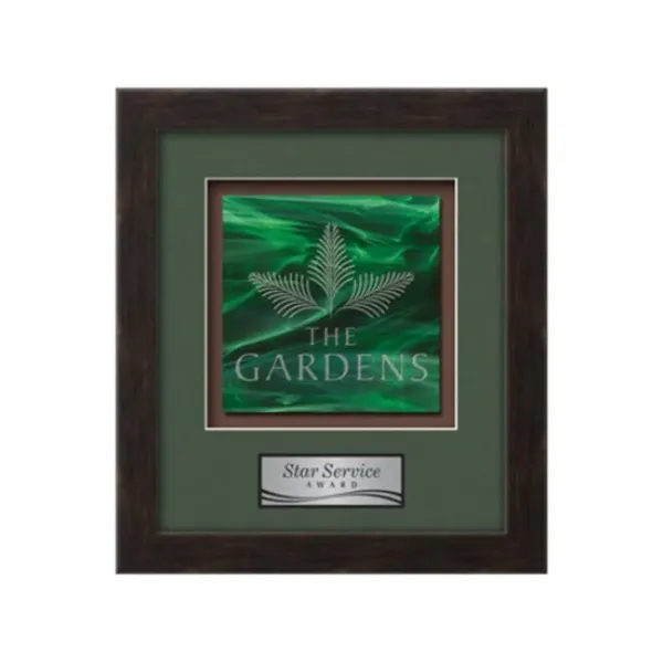 Stained Glass award framed in our exquisite Eldridge molding with your... from ASI 84592 St Regis Group / St Regis Crystal