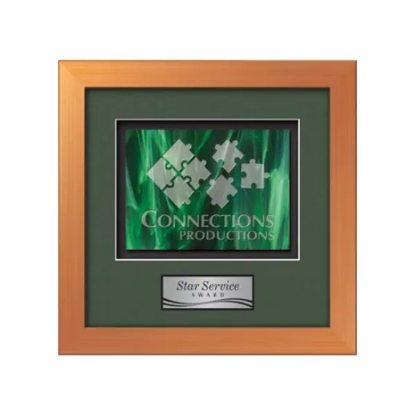 Stained Glass award framed in our exquisite Eldridge molding with your... from ASI 84592 St Regis Group / St Regis Crystal