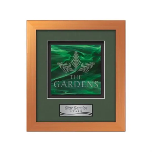 Stained Glass award framed in our exquisite Eldridge molding with your... from ASI 84592 St Regis Group / St Regis Crystal