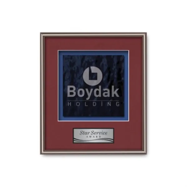 Stained Glass award framed in our exquisite Fenestra molding with your... from ASI 84592 St Regis Group / St Regis Crystal