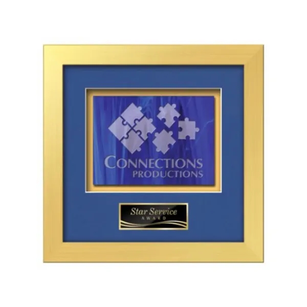 Stained Glass award framed in our exquisite Eldridge molding with your... from ASI 84592 St Regis Group / St Regis Crystal