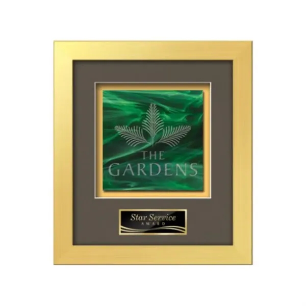 Stained Glass award framed in our exquisite Eldridge molding with your... from ASI 84592 St Regis Group / St Regis Crystal