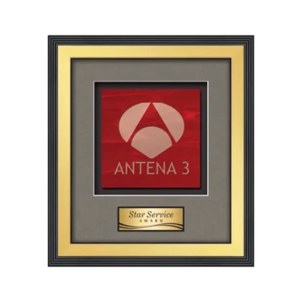 Stained Glass award framed in our exquisite Jasper molding with your... from ASI 84592 St Regis Group / St Regis Crystal