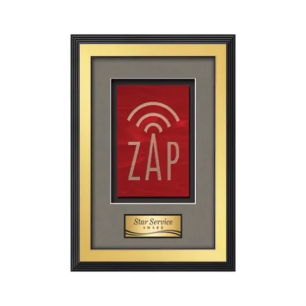 Stained Glass award framed in our exquisite Jasper molding with your... from ASI 84592 St Regis Group / St Regis Crystal