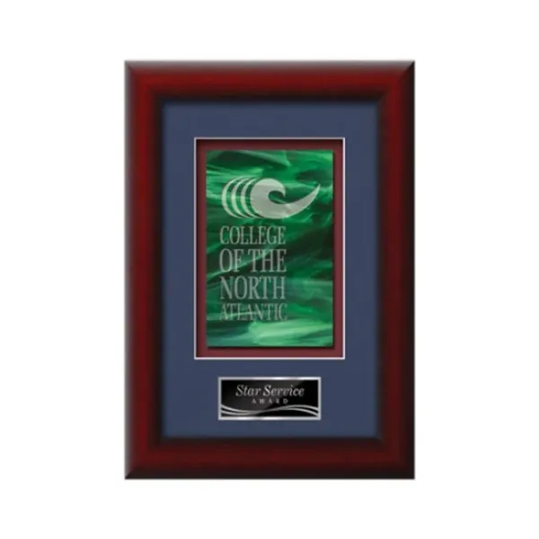 Stained Glass award framed in our exquisite Eco molding with your... from ASI 84592 St Regis Group / St Regis Crystal