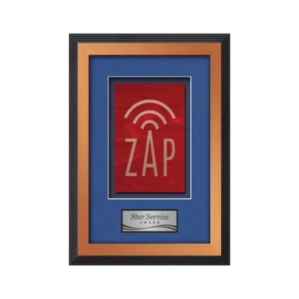 Stained Glass award framed in our exquisite Jasper molding with your... from ASI 84592 St Regis Group / St Regis Crystal