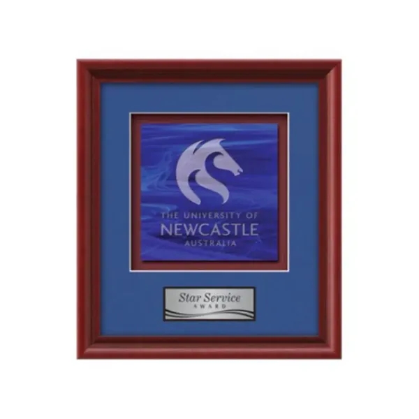 Stained Glass award framed in our exquisite Raven molding with your... from ASI 84592 St Regis Group / St Regis Crystal