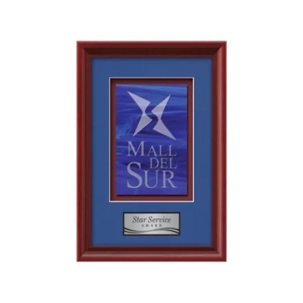 Stained Glass award framed in our exquisite Raven molding with your... from ASI 84592 St Regis Group / St Regis Crystal