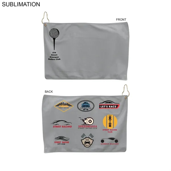 Colored Microfiber Dri-Lite Terry Golf Towel, 12x18, Nofold Grommet & Hook,... from ASI 53509 FIEL-Fairdeal Import & Export / FIEL