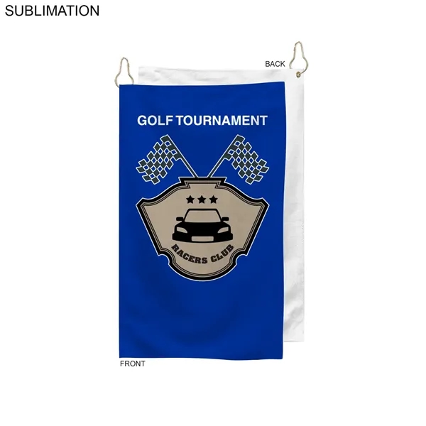 Colored Microfiber Dri-Lite Terry Golf Towel, Finished size 15x25, Nofold Grommet... from ASI 53509 FIEL-Fairdeal Import & Export / FIEL