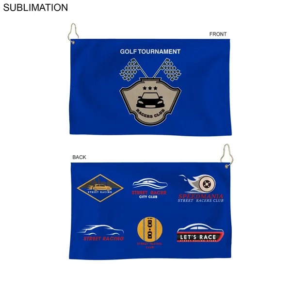 Colored Microfiber Dri-Lite Terry Golf Towel, 15x25, Nofold Grommet & Hook,... from ASI 53509 FIEL-Fairdeal Import & Export / FIEL