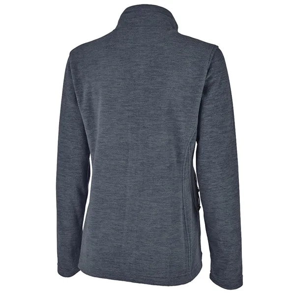 Women's fleece jacket with stand up collar, gray contrast zipper, and... from ASI 44620 Charles River Apparel
