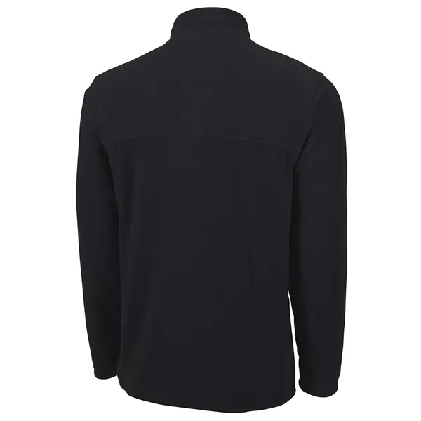 Men's anti-pill fleece jacket with stand up collar and gray contrast... from ASI 44620 Charles River Apparel