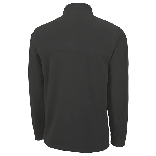 Men's anti-pill fleece jacket with stand up collar and gray contrast... from ASI 44620 Charles River Apparel