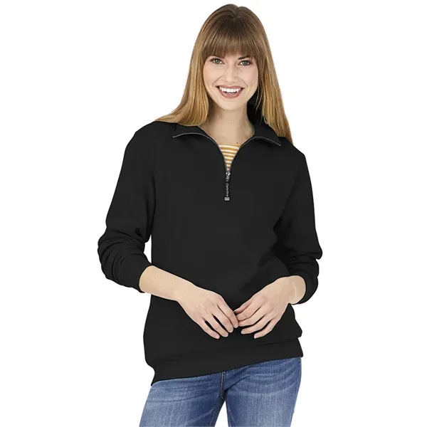 Quarter zip sweatshirt with side pockets and relaxed fit.... from ASI 44620 Charles River Apparel