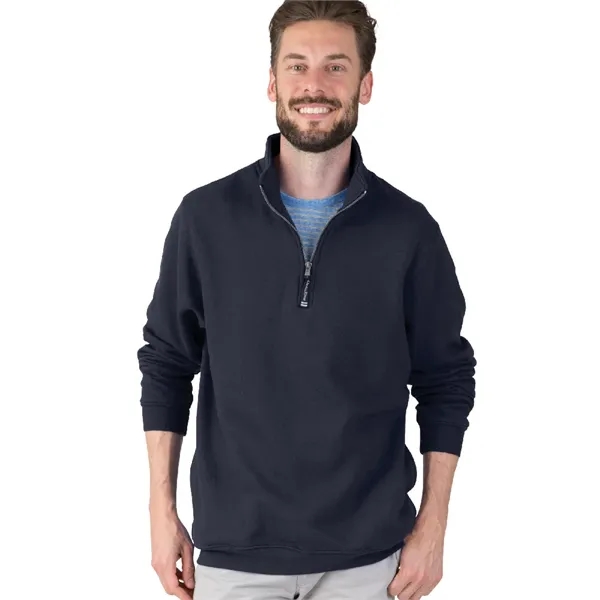 Quarter zip sweatshirt with side pockets and relaxed fit.... from ASI 44620 Charles River Apparel